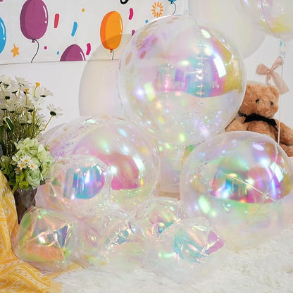 12Pcs Iridescent Round Foil Balloons, Holographic Balloons - Image 7