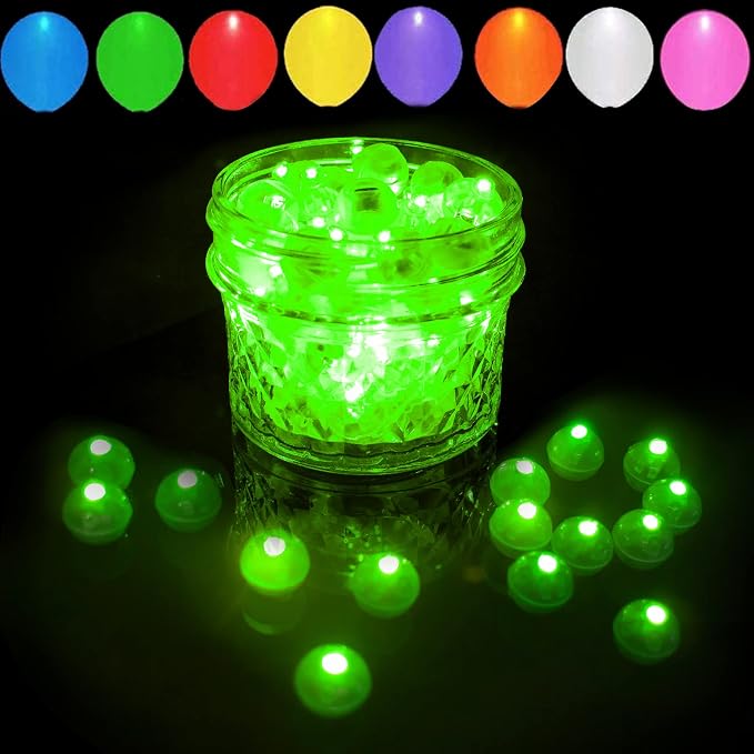100pcs LED Green Balloon Lights, Round LED Mini Lights - Image 2