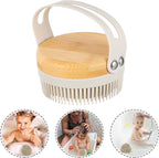 Eco-Friendly Body Brush Silicone Bath Scrubber for Gentle Scalp Massage and Deep Cleaning Shower Brush Gray