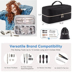 Hair Tools Travel Case - Black Dryer Bag, Large Case for Shark FlexStyle/SmoothStyle, Air Wrap Dryer & Curling Iron Organizer