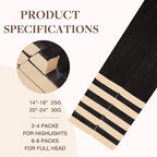 GOO GOO Tape in Hair Extensions Human Hair, 2 Dark Brown, 16inch 25g 10pcs, Skin Weft Seamless Invisible, Silky Straight with Thick Ends, Remy Human Hair