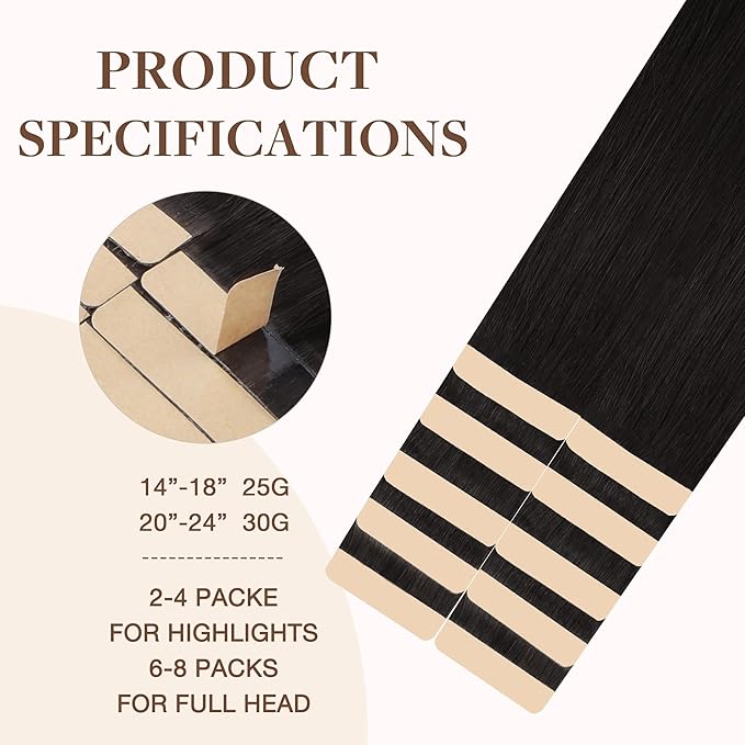 GOO GOO Tape in Hair Extensions Human Hair, 2 Dark Brown, 22inch 30g 10pcs, Skin Weft Seamless Invisible, Silky Straight with Thick Ends, Remy Human Hair
