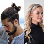 LAPOHI 10 PCS Colorful Fashion Effortless Plastic Headbands with Teeth No Slip Comb Hair Bands for Women, Men, Teen Girls