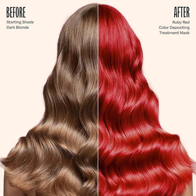 oVertone Daily Color Depositing Conditioner: 8oz Temporary Coloring Conditioner with Shea Butter & Coconut Oil, Refresh Color & Prevent Fading, Vegan & Cruelty-Free, Extreme Red is Ruby Red