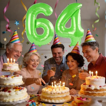 40 Inch Number 64 Balloons for 64th Birthday Party Decorations, 0-100 Fruit - Image 2