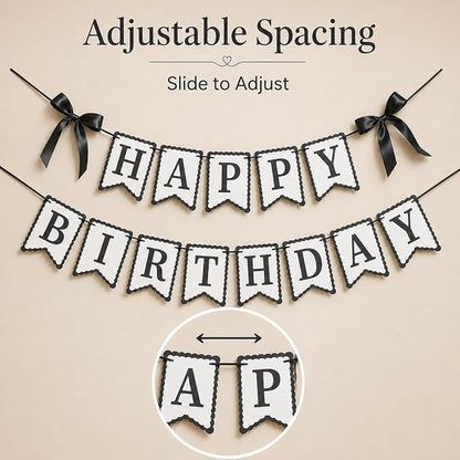 Black Happy Birthday Banner - Image 7