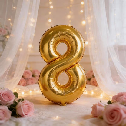 10 Pcs Gold Number 0-9 Balloons 16 Inch Number Mylar Foil Balloons Custom - Image 9
