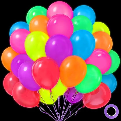 Mega-L UV Neon Balloons, Graduation, Back to School, Neon Birthday Party by Mega-Loopolis