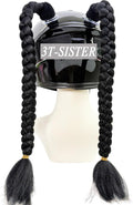 Braids Pigtails with Suction Cup for Motorcycle, Ski, Bicycle Helmet Decoration 2 Pieces