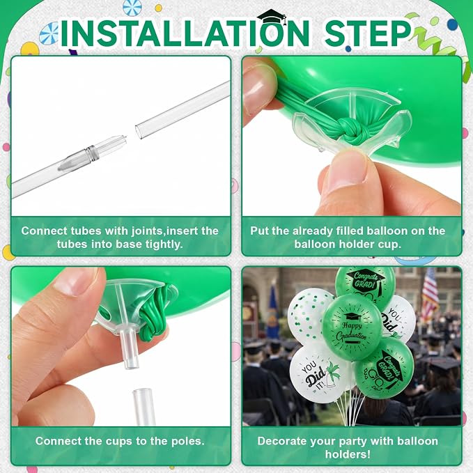 Foilswirl 4 Sets Graduation Party Balloons 2026 Congrats Grad Table - Image 4