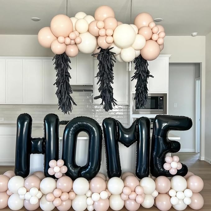 Black HOME Balloons 40 Inch, Large HOME Letter Banner - Image 7
