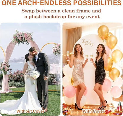 7.2FT Wedding Arch Backdrop Stand and Cover Set, Heavy-Duty Balloon Arch Stand - Image 6