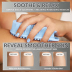 Silver Infused Exfoliating Body Scrubber - Textured Back Scrubber Shower Brush - Avilana Advanced Material Bath Tool Dual Sided - Gentle Smoothing Rough Skin - Premium Gift Women Men