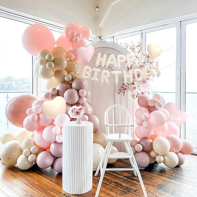 29PC Pink Heart Happy Birthday Balloon Banner, 16Inch 3D Aluminum Letter Banner - Image 5