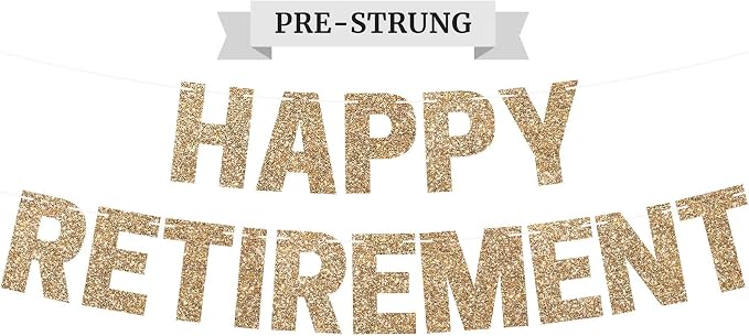 Pre-Strung Happy Retirement Banner by PerfectOccasion