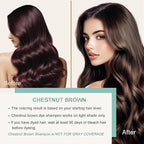 Fvquhvo Hair Dye Shampoo 3 in 1, Hair Color Shampoo, Light Brown Hair Dye, Brown Hair Shampoo, Colors in Minutes, Easy to Use, 16.90 Fl Oz