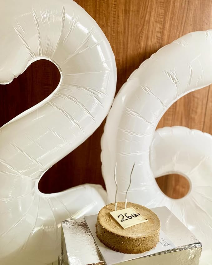 40 Inch White Number 3 Balloon Birthday Party Decorations - Image 2