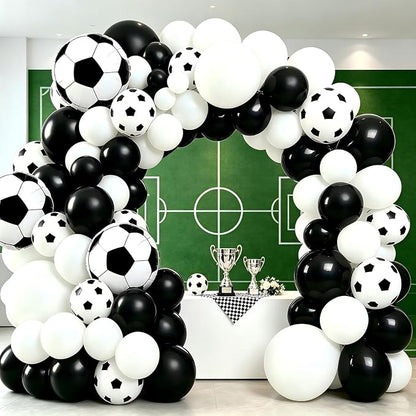 Soccer Party Decorations, Soccer Balloon Garland Arch Kit | Black White - Image 7