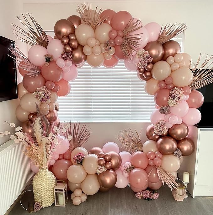 Rose Gold and White Balloons Garland Arch Kit - Image 4
