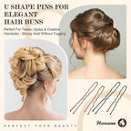Bobby Pins Set Brown/Black – Mixed Color Kit with Bobby Pins, Snap Clips & Spiral Pin, for Women & Girls, Ideal for Updos, Buns, Parties & Weddings