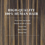 Straight Clip In Hair Extensions Real Human Hair 8Pcs Clip In Balayage Dark Brown to Chestnut Brown Human Hair Extensions with 18Clips Lace Weft 120g 16inch