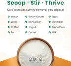 Pure Therapro Rx TriActive Collagen Plus, Collagen Powder for Hair, Skin, Nails, Bones & Joints, Hydrolyzed Collagen Powder w/Patented Peptides, Unflavored Multi Collagen Protein Powder, 30 Servings