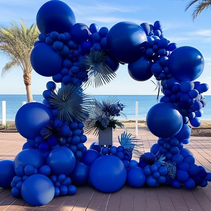 Royal Blue Latex Balloons Different Sizes Double Stuffed Dark Navy Blue Balloon by DOUBLELAYERBALLOON