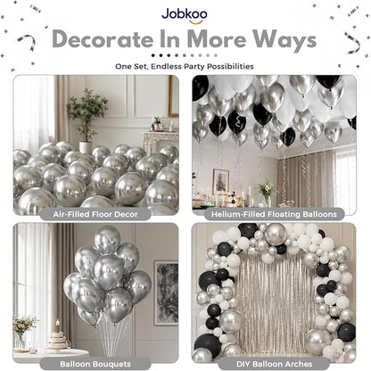 Jobkoo Silver Balloons 12 Inch - Image 4