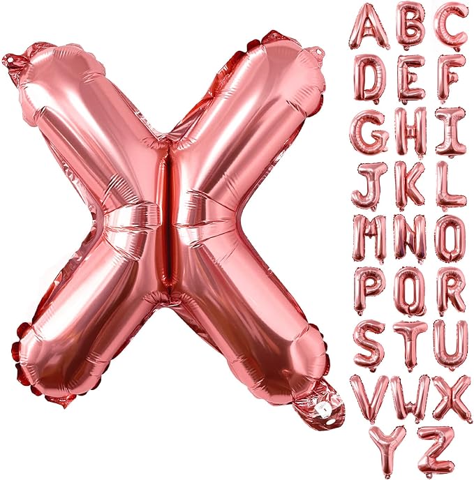 Lovoir 40 Inch Large Rose Gold Letter X Balloons Big Size Jumbo Mylar Foil by Lovoir