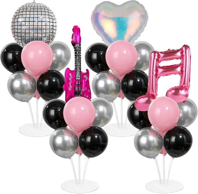 4 Sets Music Party Balloons Stand Kit by Naozinebi