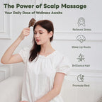 Wooden Scalp Massager Tool set, Christmas Gifts for Mon, Head Massager Brush for Hair Growth, Curl Detangler Brush, Travel Wet Hair Brush, Body Gua sha tool for Lymphatic Drainage Stress Relief