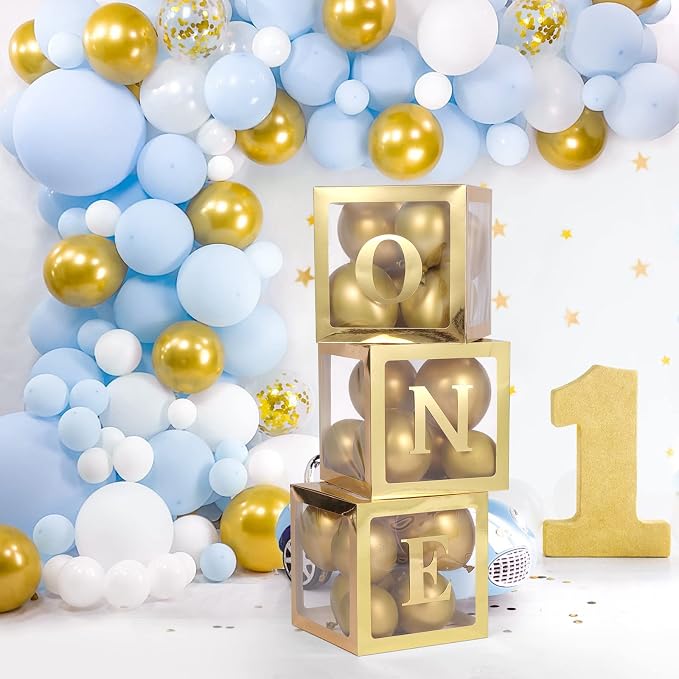 Voircoloria First Birthday Decorations One Balloon Boxes - Image 3