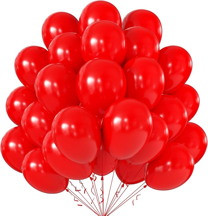 10 Inch Red Balloons by KALOR