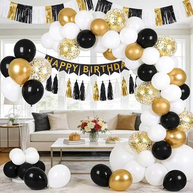 White Balloons 125 pcs Different Sizes Pack of 18 12 10 5 Inch Latex White - Image 5
