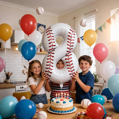 Baseball Birthday Decor, Sport Themed Balloons Party Decorations - Image 5