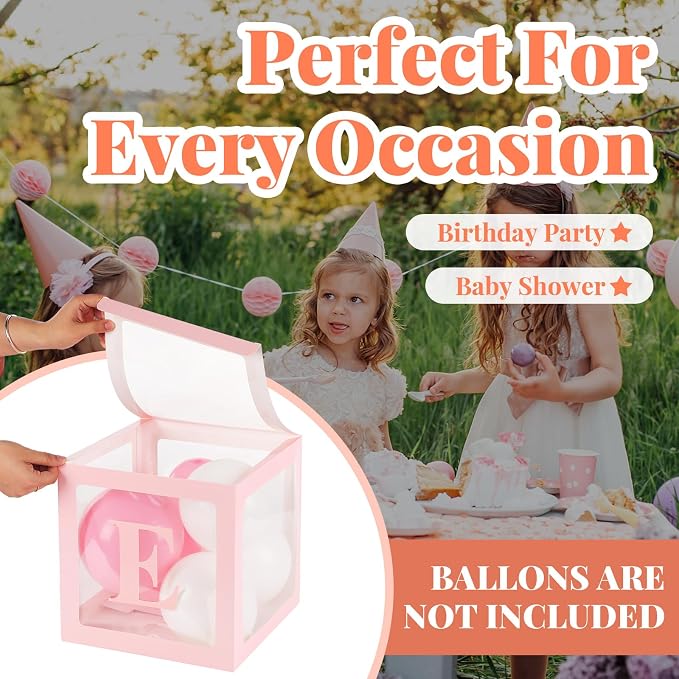 Qeeenar 3 Pcs One Balloon Box Decorations First Birthday Decorations - Image 4