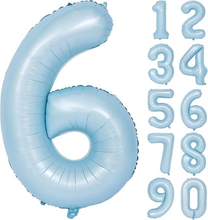 40 In Matte Blue Number Balloons Helium Foil Mylar Balloon Digital 6 | Birthday by Exquisitehighqualitypartydecorationstomeetyoureveryneed%EF%BC%81