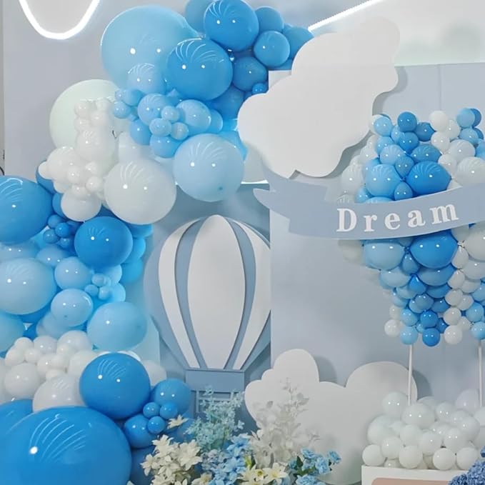 Voircoloria 90pcs Blue Balloons Garland Arch Kit, 18 12 10 5 Inch | - Image 5