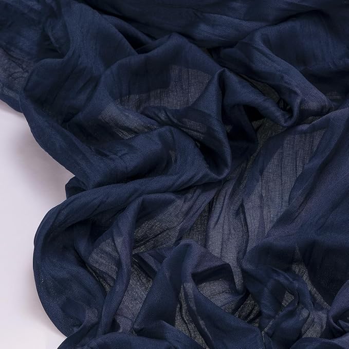 Cheesecloth Table Runner Summer Boho Wedding Birthday Party Home Decor | Navy - Image 3