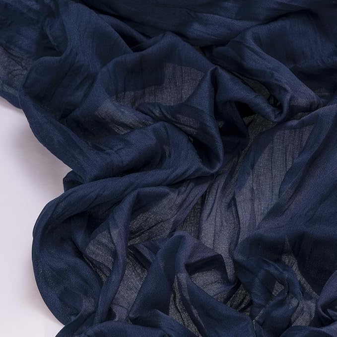 Cheesecloth Table Runner Summer Boho Wedding Birthday Party Home Decor | Navy - Image 2