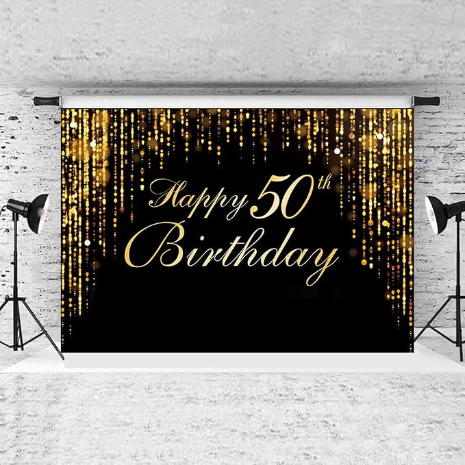 Happy 50th Birthday Photo Background by IIILUYOT