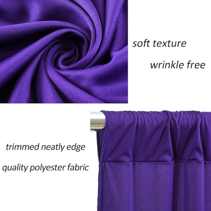 AK TRADING CO. 10 feet x 10 feet Purple Polyester Backdrop Drapes Curtains - Image 7