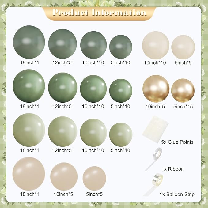 Sage Green Balloon Arch Kit for Wild One Woodland Party Decorations | Green - Image 5