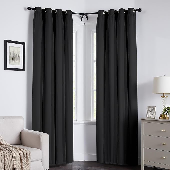 100% Blackout Curtains for Bedroom, Double Layer Black Curtains, Room Darkening - Image 8