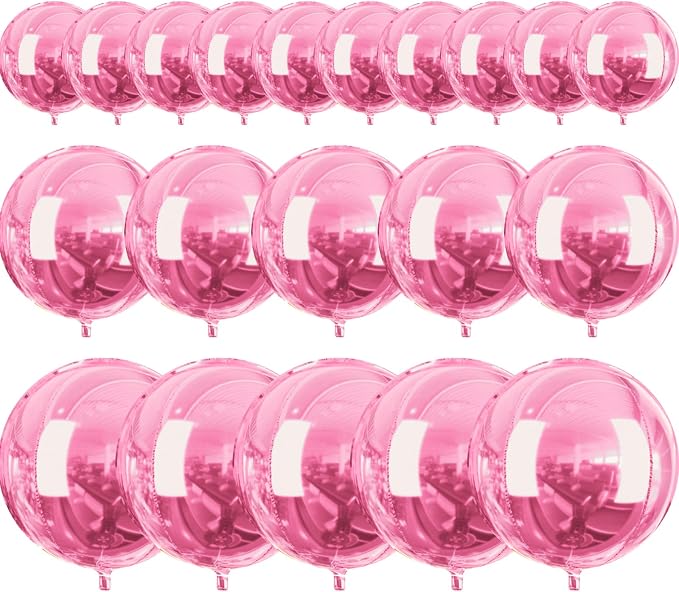 PartyWoo Pearl Large Giant Foil 4D Balloons 20pcs Different Sizes | 22 15 10 by PartyWoo