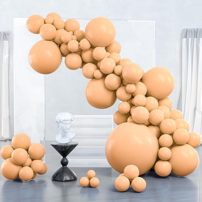 PartyWoo Nude Balloons 100pcs Apricot Fall Color 36 18 12 10 5 Inch | 36 18 12 by PartyWoo