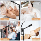 Winado 2 in 1 Professional Facial Steamer with 5X Magnification Lamp & Touch Screen, Esthetician Steamer Humidifier Face Spa Mist Steam for Home Beauty Salon, Personal Skin Care Deep Cleaning, Black