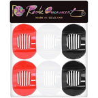 RC ROCHE 6 Pcs Flat Claw Hair Clips for Women Thick Hair French Round Duckbill Square Secure Strong Hold Grip Clamps Barrettes Curved No Slip No Crease Styling Cute Jumbo XL, Large Holiday Special