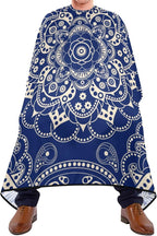 ALAZA Blue Mandala Barber Cape for Men Women, Waterproof Haircut Apron Beard Shaving Bib Hair Cutting Cloth 55 x 65 Inch