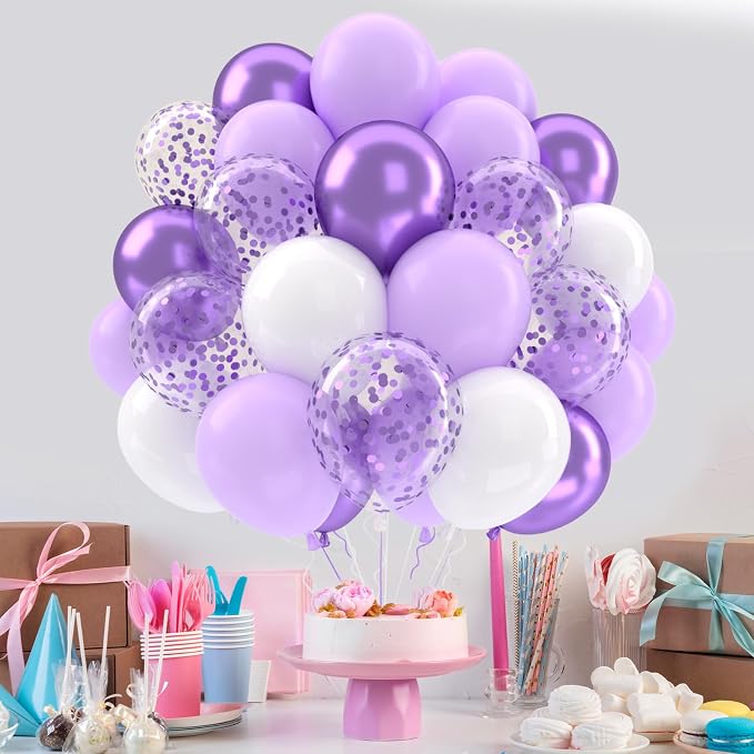 Patimate Lavender Purple Balloons Set - Image 7